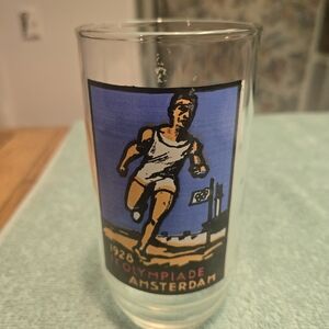 Vintage Olympic Games 1928 Amsterdam Drinking Glass  NWOB